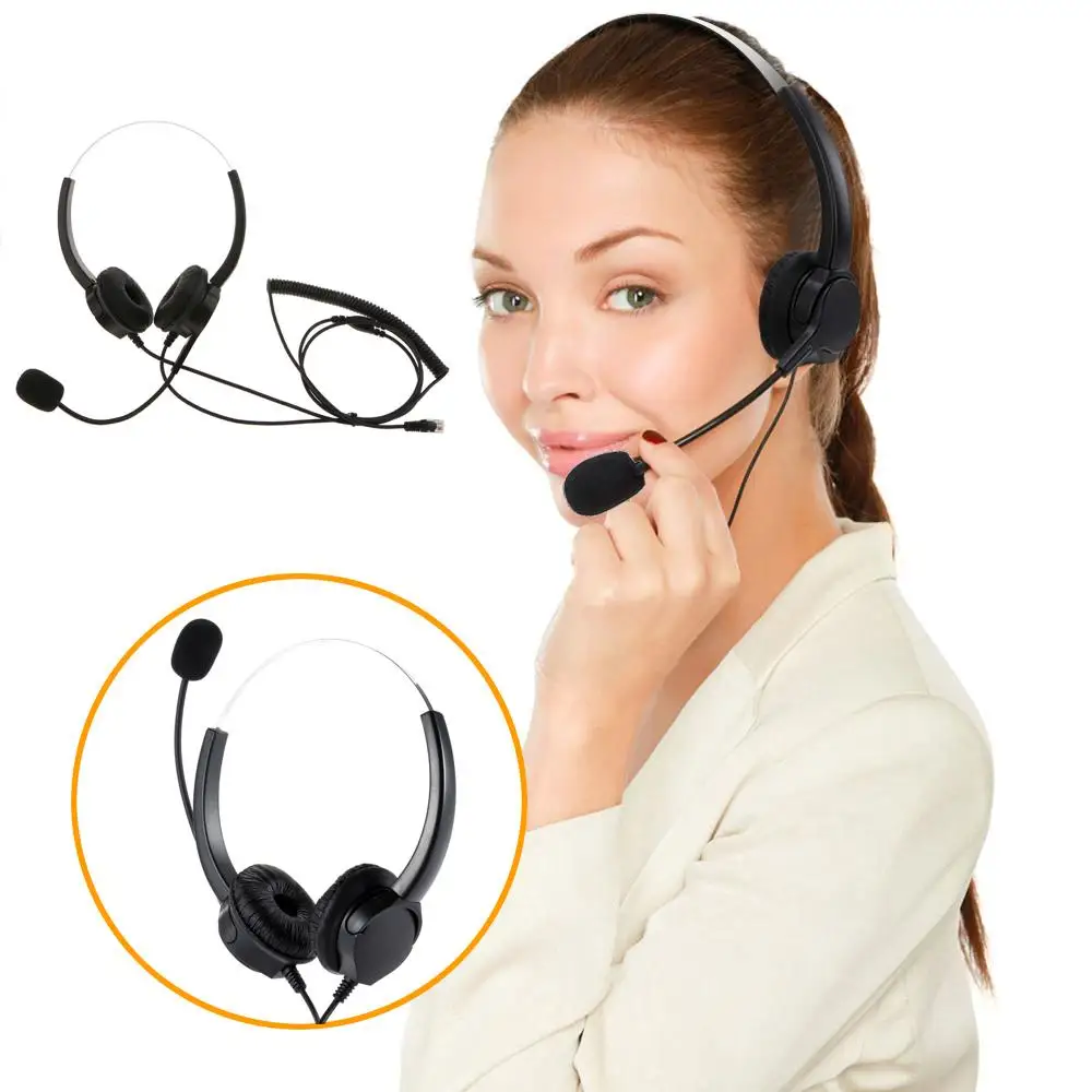 

Headset Noise Cancelling & Mic RJ9 for Call Center Telephones