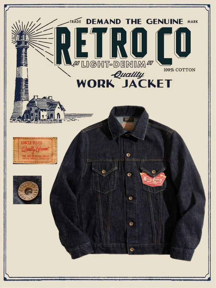 

Peiii Denim Jaet Outstanding Plu American Retro Waed Indigo Оригинальный цвет Slim Fit Молодежная модная верхняя одежда Пальто
