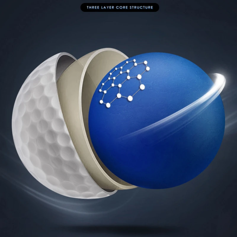 La pallina PGM Golf Match Balls Triple Layer TPU Triple Line Ball ha una sensazione di colpo morbida e un forte controllo della rotazione forniture