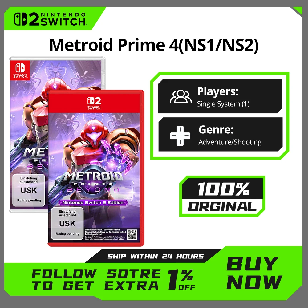 NintendoSwitch12Game-MetroidPrime4-NS1/NS2GamesCartridgePhysicalCardforSwitchOLEDLite-AliExpress