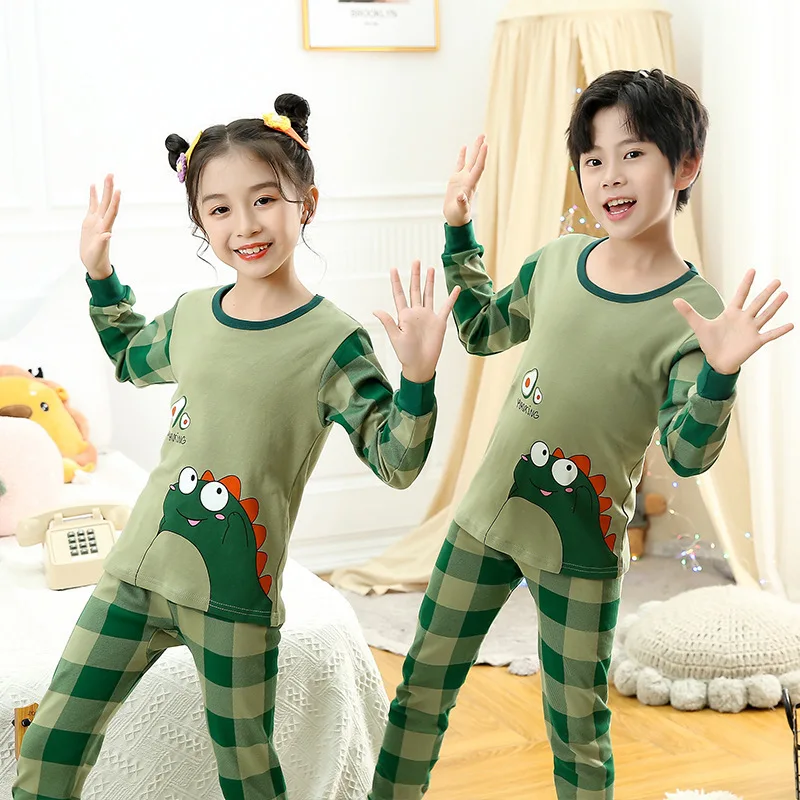 Autumn Sleepwear Pajamas For Girls Boys Long Sleeve Tops+Pants Suits Fashion Home Clothing Baby Kid Sleep Clothes Set