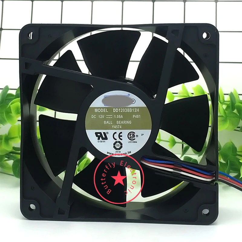 

BRAND NEW DD12038B12H DC12V 1.05A 12038 ORIGINAL 12038 12CM COOLING FAN COOLER 120*120*38MM