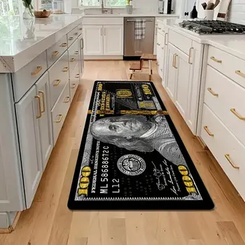 Vtipné měkké obdélníkové rohožky s potiskem dolaru, domácí dekorace, protiskluzový koberec do obývacího pokoje, kuchyně, chodby, balkonu 10 nejlepší prodej stroj na kebab - №8