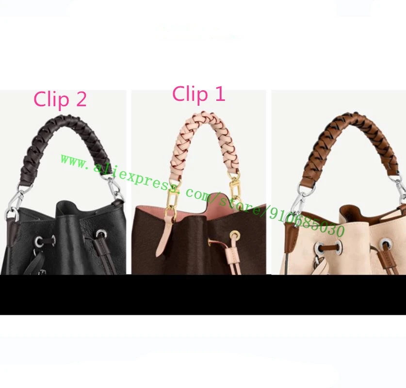 3cm Width Real Vachetta Calfskin Braided Handle Strap For Designer Women Handbag Lady Ne0n0e Bucket Bag 5 Different Length