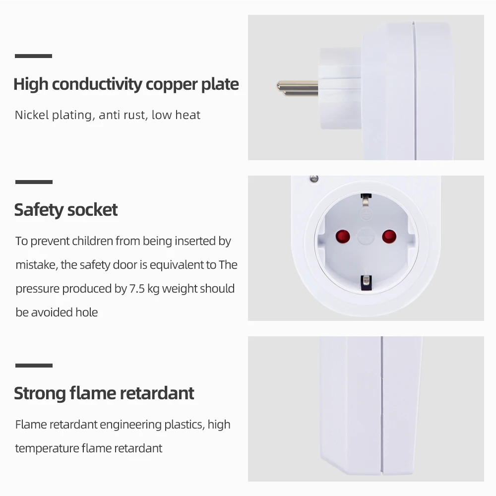 TM02 Electronic Digital Timer Kitchen Timer Socket Outlet 230V 110V 12/24 Hour Cyclic Outlet Programmable Timing EU FR US Plug