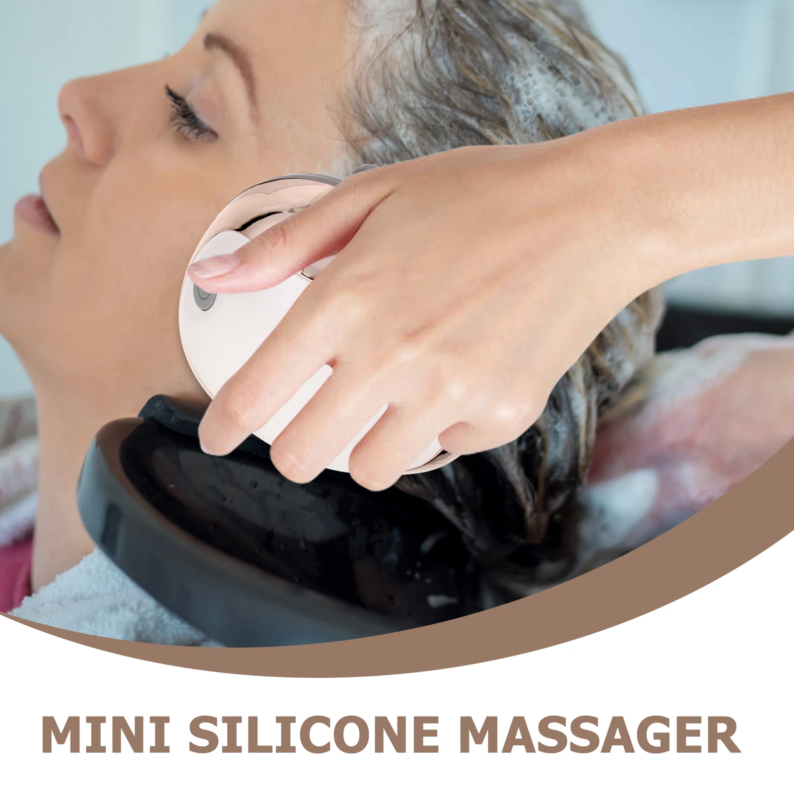 

Mini Electric Scalp Massager Portable Rechargeable Head Massager Compact Lightweight for Relaxing Home Office Travel Use