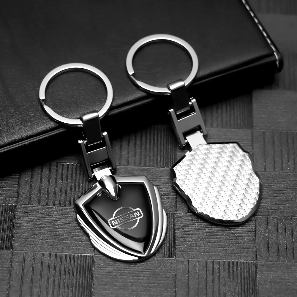 Car Metal Emblem Keychain Pendant Key Chain Holder Keyring  For Nissan Qashqai J10 J11 Juke 2 Micra K12 K14 Leaf X-Trail T32