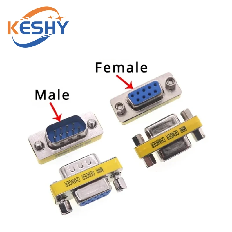 DB9 15 25 37 9Pin Male to Female/Male to Male/Female to Female/ Mini Gender Changer Adapter RS232 Serial plug Com Connector