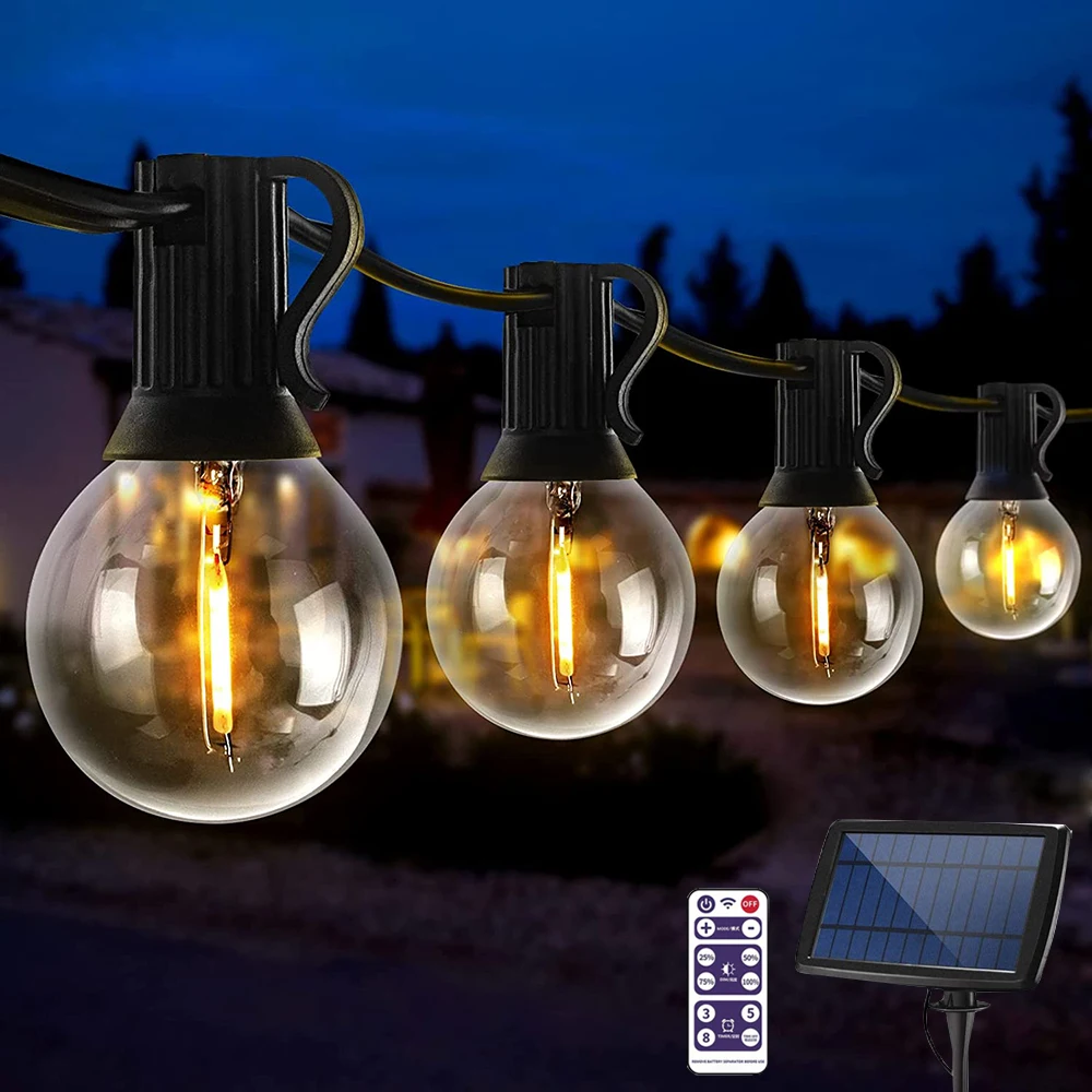 

Street Garland String Light Solar Led Light Outdoor Garden Decoration G40 Bulb Waterproof Fairy Lamp For Country House Christmas