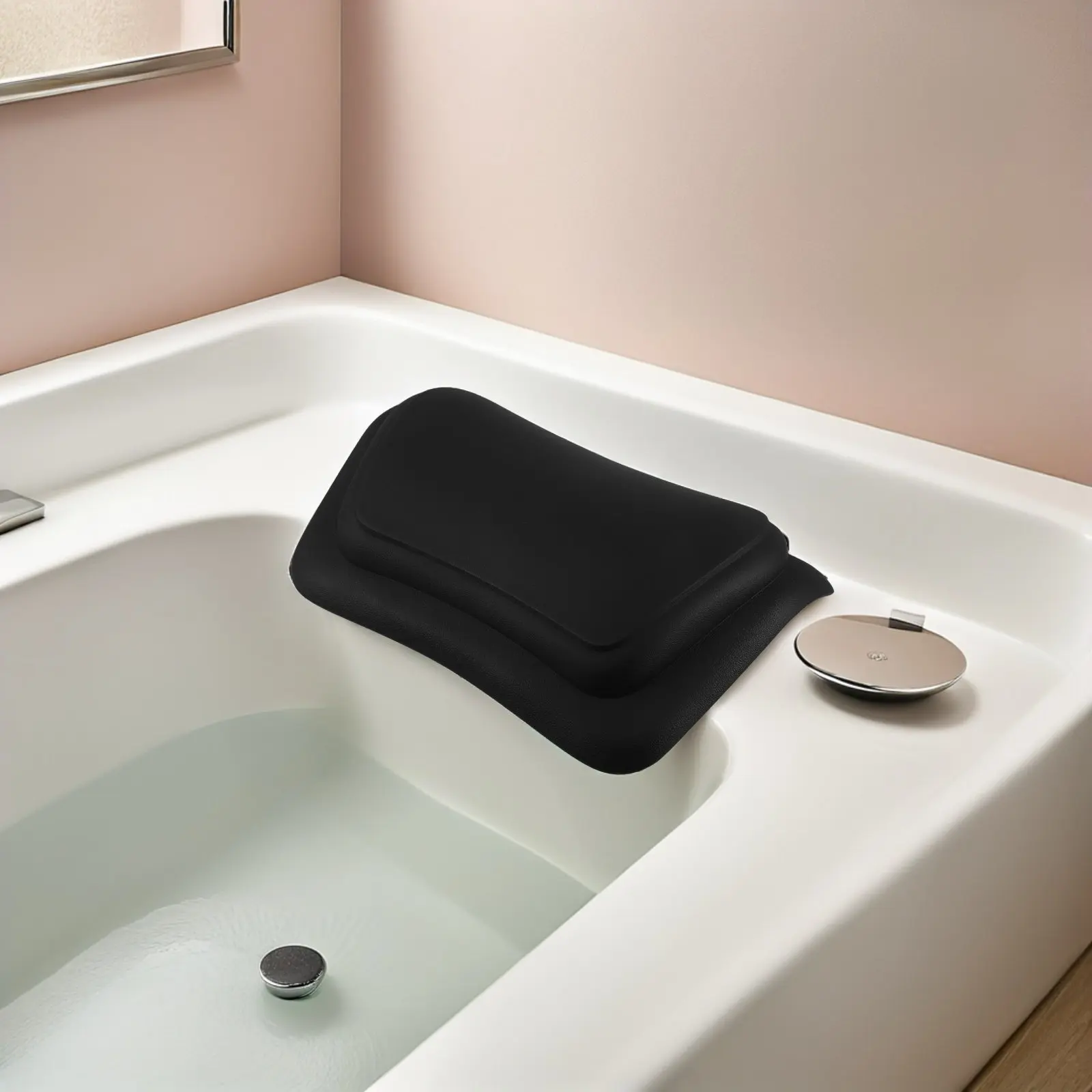 

Подушка для ванны из ПУ с нескользящим покрытием, для спа-релаксации, с присосками для шеи и спины, аксессуар для гидромассажной ванны