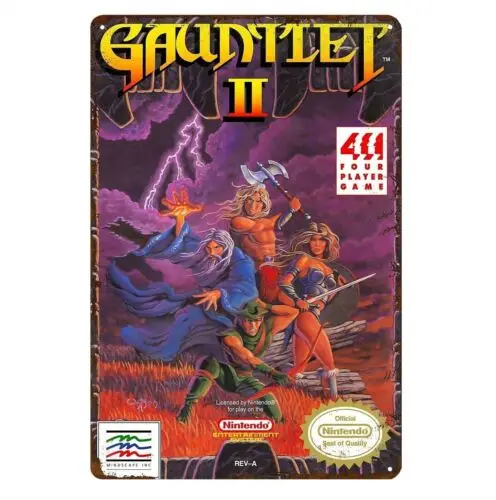 Gauntlet 2 Nes Retro Video Game Metal Poster Tin Sign 20*30cm