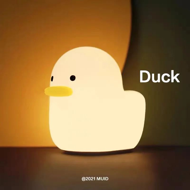 

Ночник с симпатичной уткой, прикроватный светильник для сна, прикроватный светильник для пробуждения, прикроватный светильник для сна в спальню, идеальный подарок