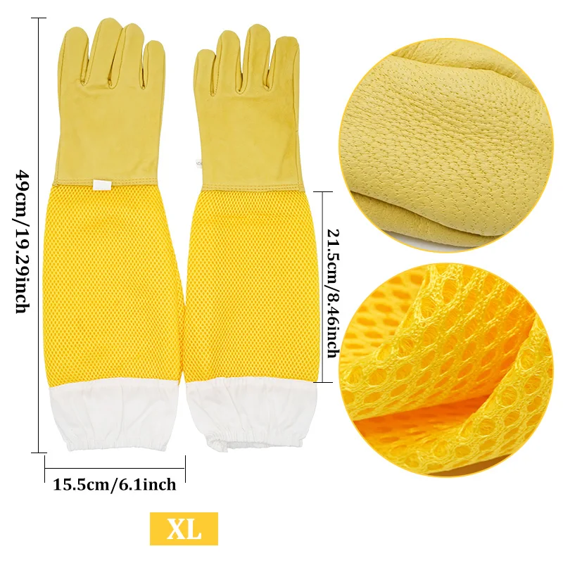 Imker-Imkerei-Handschuhe, Schutzhüllen, belüftet, professionell, Anti-Biene für die Imkerei, Imker verhindern Bienenstock-Werkzeuge