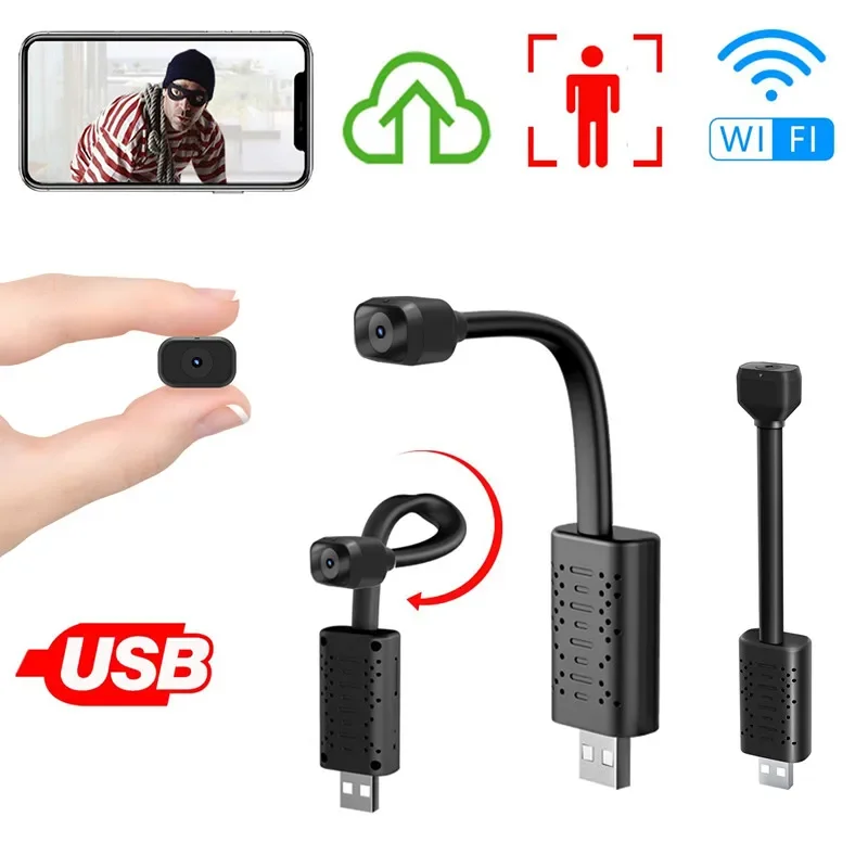 Najmniejszy 1080P Mini inteligentna niania kamera Wifi USB zdalny podgląd w czasie rzeczywistym nadzór DIY noktowizor kamera z detekcją ruchu