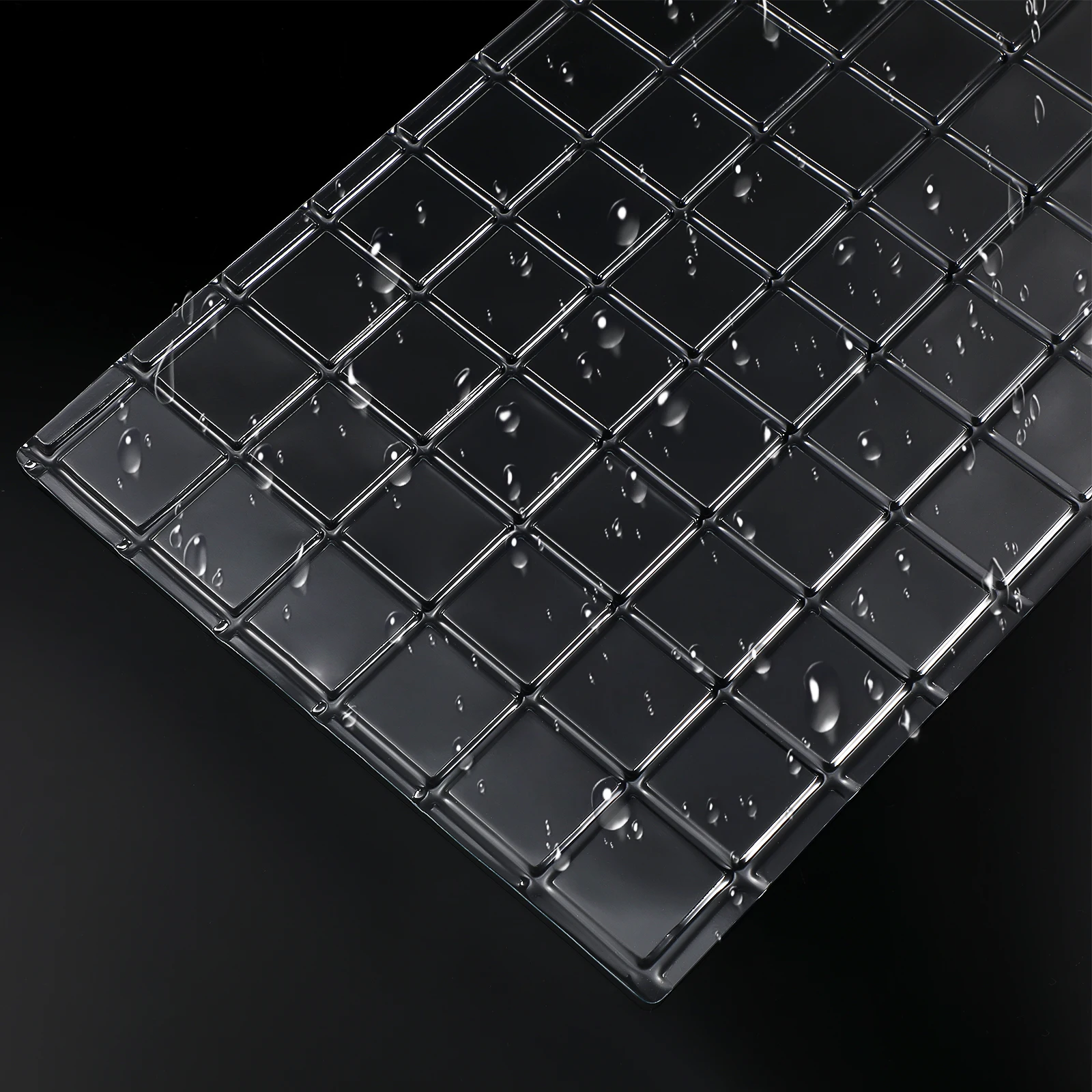 

4Pcs Fondant Imprint Mats Plastic Transparent Flexible Reusable Cake Mold for Candy Chocolate Pudding Baking Accessories