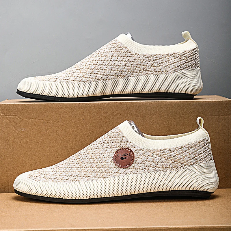 MAEDEF Herren-Loafer, dünner Boden, Mesh, Sommer, leicht, zum Fahren, Mokassins, Slip-on-Freizeitschuhe für Herren, bequeme Wanderschuhe