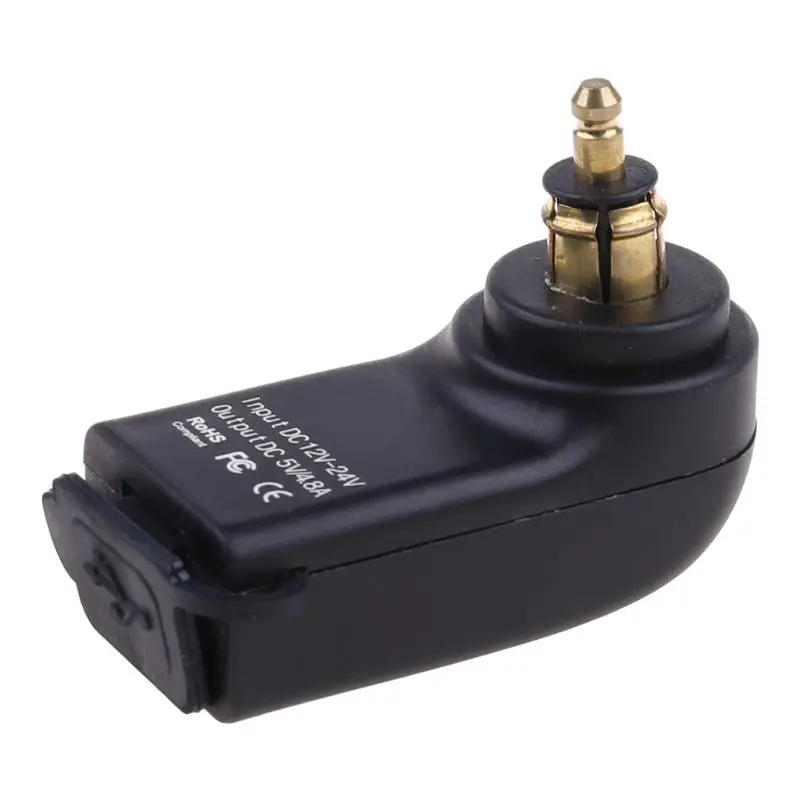 

12-24V 4.8A Motorcycle Dual USB Power for Motorcycle Power Socket for Smartphones/Tablet/GPS/Digital Cameras