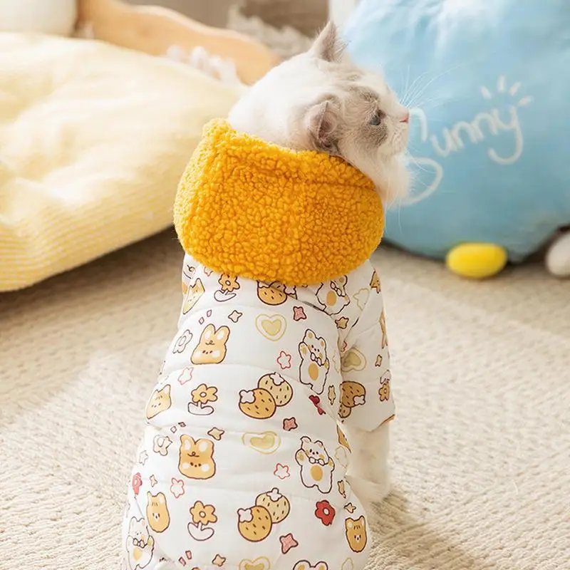 

Hairless Cat Coat Hoodies Winter Dog Hoodie Sweatshirts Winter Comfortable Animal Pattern Puppy Clothing For Playing Running