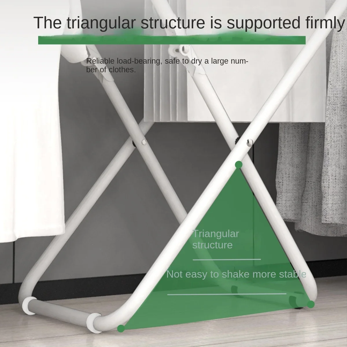 x-type floor drying rack, balcony folding clothes rack, indoor and outdoor free installation sun quilt storage racks
