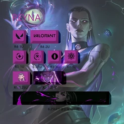 Reyna Valorant Keycaps PBT Keyboard Cap 9 Keys Dye-sublimation Custom Cherry Keycaps for Mechanical Keyboard Gaming Accessories