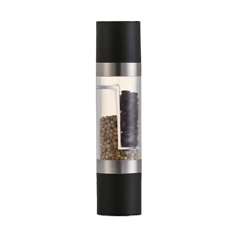 

Stainless Steel Manual Pepper Grinder Kitchen Household Portable Sea Salt Black Pepper Double Head Grinder