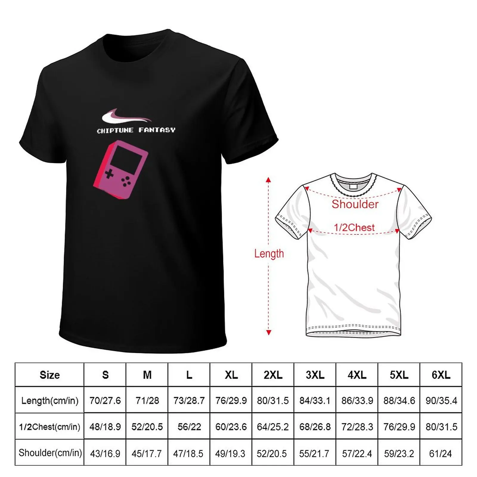 chiptune fantasy T-Shirt quick-drying vintage oversizeds heavy weight t shirts for men