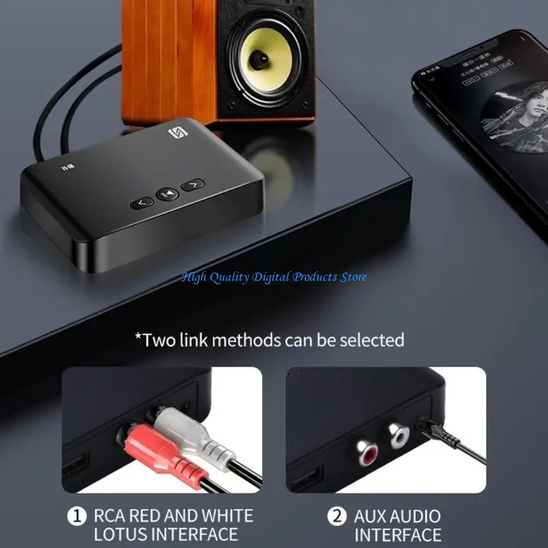 

U2JE Upgraded Bluetooth-compatible 5.0 Receiver Bluetooth-compatible AUX Adapter