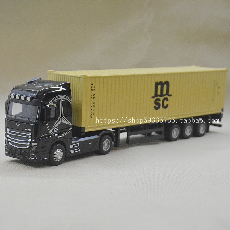 Diecast Alloy 1/50 Scale Box Transport Truck Cars Model Adult Toys Classics Gifts Collection Desktop Ornaments Static Display