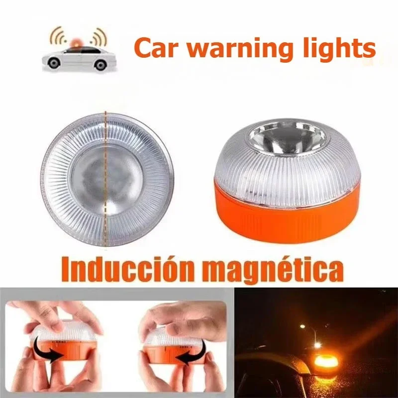 

Rechargeable V16 Explosion Flashing Light LED Emergency Help Flash Light Magnetic Induction Strobe Flashing Warning Light