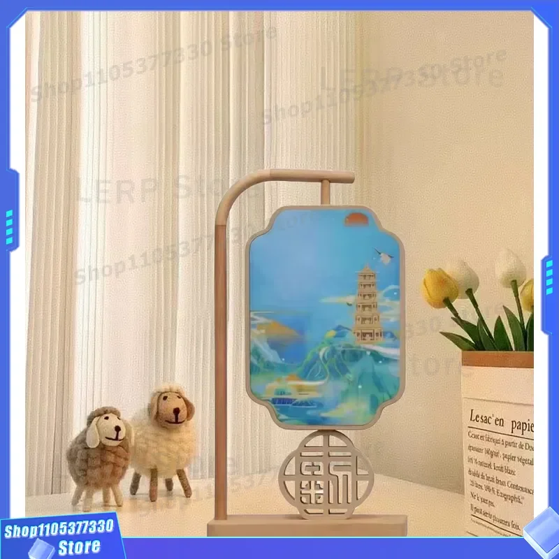 3D Night Light Chinese Ancient Scenery Baby Feeding Lamp Eye Protection Soft Glow Nursery Decor Sleep Aid for Kids Room Baby