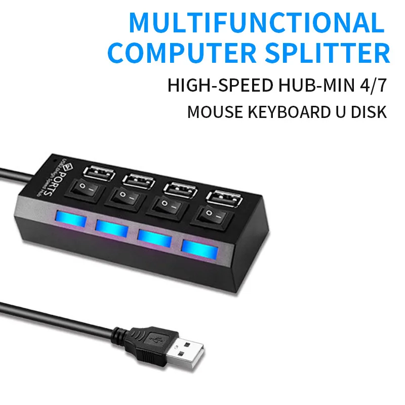 O Divisor USB Hub Interface Multi-Function Hub Laptop Multi-Purpose U Socket Extension Splitter