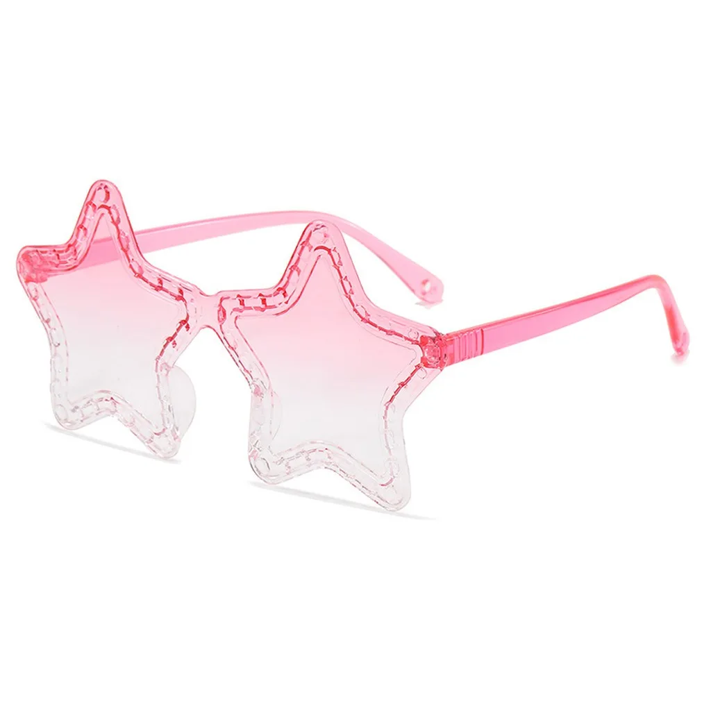Óculos de sol uv para crianças, óculos de sol resistentes em formato de estrela, armação de pc, confortáveis para viagens ao ar livre, festa diária