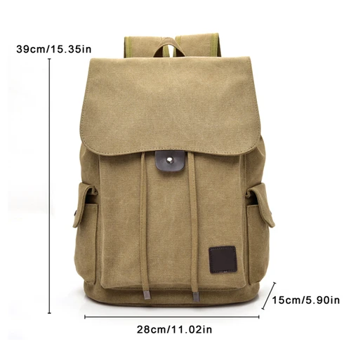 Imagen 2 del producto Nueva mochila de lona de alta calidad para hombre, bolso escolar de hombro grande, mochila para niños, bolsas de viaje a la moda para acampar, bolsos simples de moda