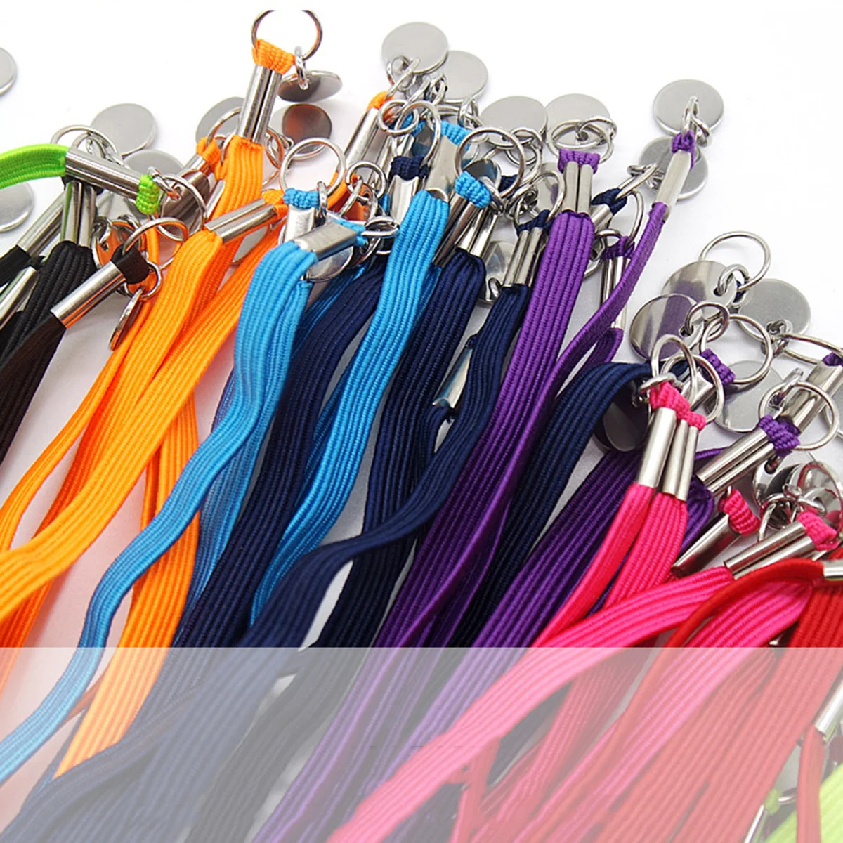 Cadarços elásticos brancos adequados para esportes tênis casuais tênis de corrida renda elástica conveniente uso deslizante