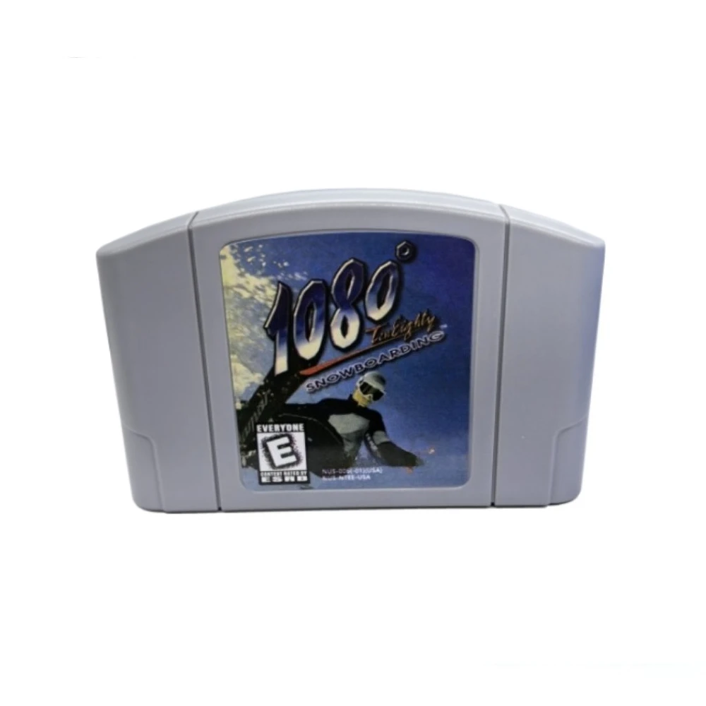 N64 Game Cassette, Suitable for 64-bit NTSC US Console,snowboard Kids ，1080 Snowboarding, Racing, English Game Cassette