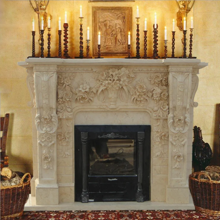 Fireplace Factory's Direct Sales of Carved Marble,Fireplace Frame for Sale,Customizable Products for Home Decoration