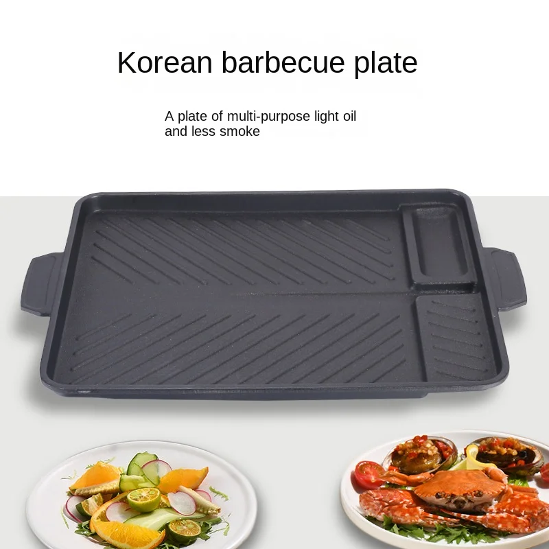 

YUEYI Korean BBQ Grill Pan with MaifanStone Coated Surface Non-Stick BBQ Grill Plate for OUTDOOR Weber Grill Accessories