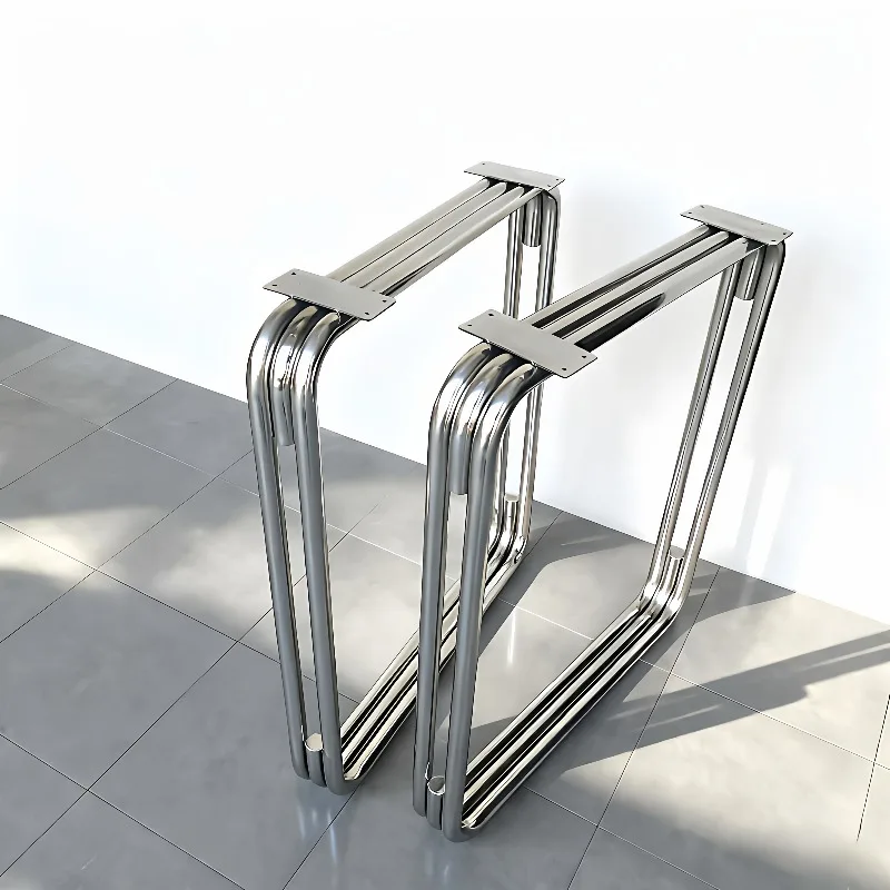 304 Stainless Steel Furniture Legs Modern Desk Base for Wooden Board Office Desk Accessories Industrial Bar Feet Support