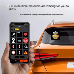 32x32CM RGB Bluetooth LED Expression Screen Square Display Board GIF Programmable Smile Face DIY Sign Light Show On Car Window