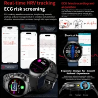 2026 New Accurate Diagnosis Smart Watch Body Fat ECG Blood oxygen BP Health Sport HD AMOLED Screen call Smart watch Men women - Image 3