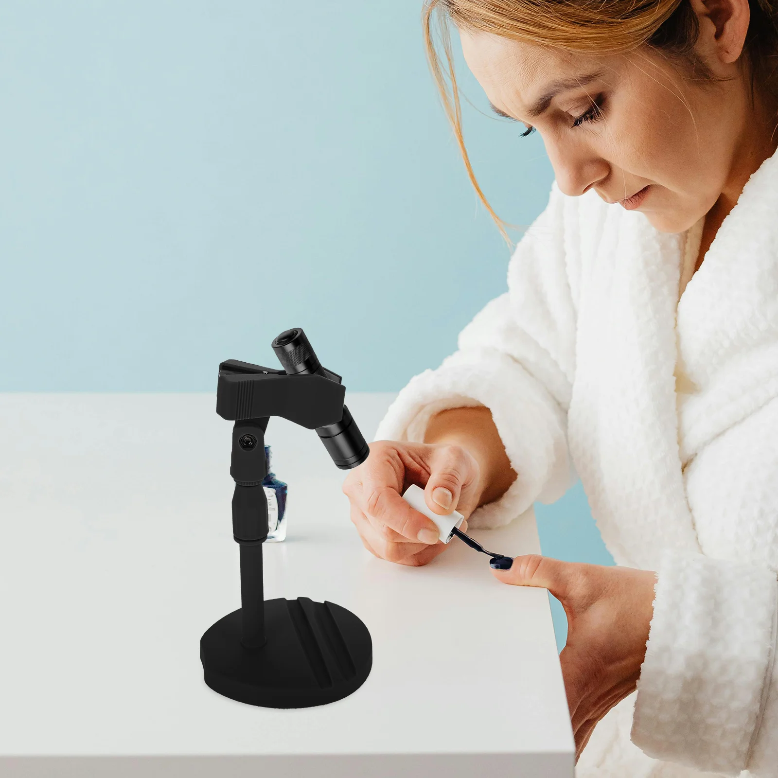 360 °   تدوير الفن حامل مصابيح تلسكوبي حامل سطح المكتب ل هلام مجفف طلاء الأظافر أدوات مانيكير معدات صالون الأظافر