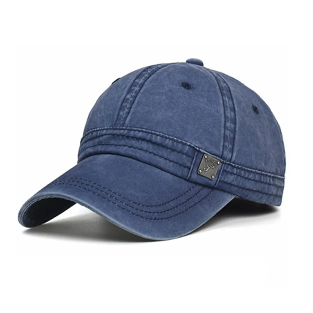 Casual Wash Cotton Baseball Caps Adjustable Sun Protection Vintage Dad Hat Trucker Style Low Profile Cap for Women Men Couple