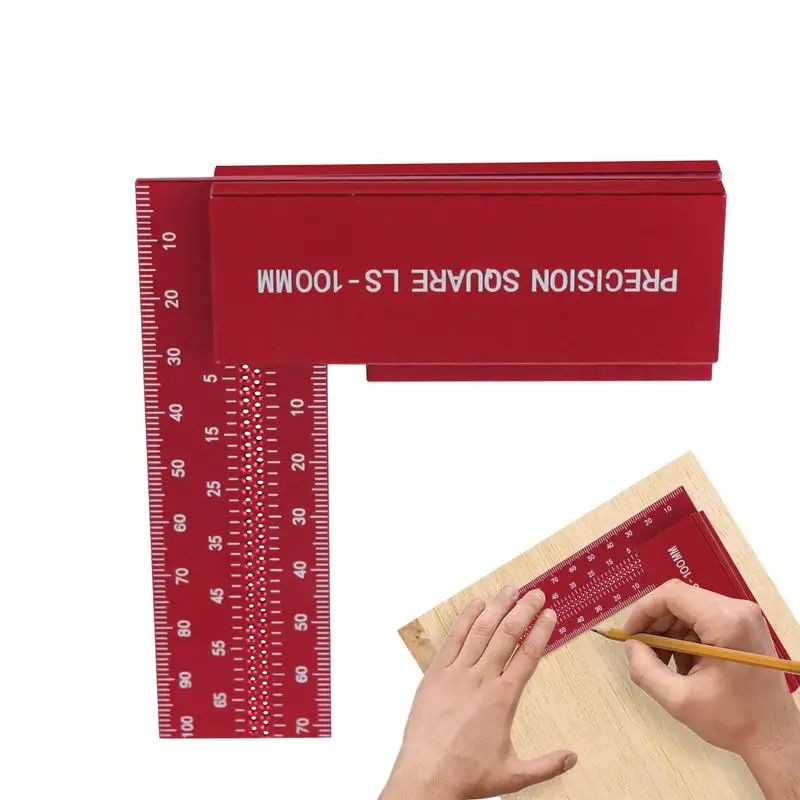 

Right Angle Ruler 4-Inch Portable Aluminum Alloy Square Ruler Woodworking Tools With High Accuracy 90 Degree Carpenter Measuring