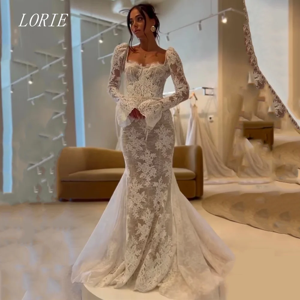 LORIE Luxury Mermaid Civil Wedding Dress Gala Sweetheart Bridal Dresses Elegant Lace Engagement Wedding Gown Customized 2026