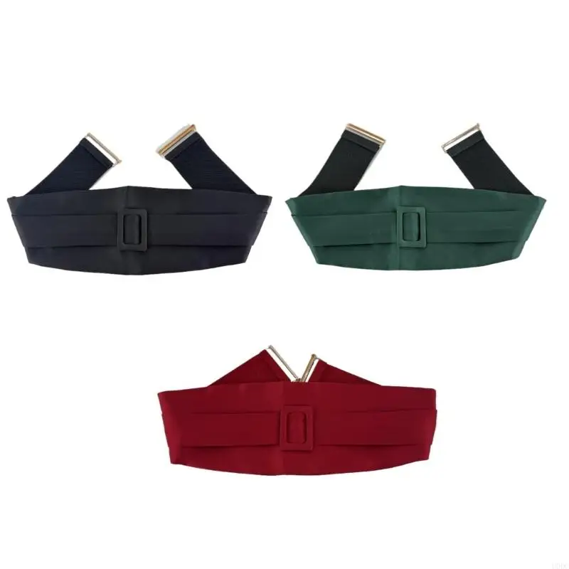공식 이벤트를위한 다목적 이중 레이어 Waspie 벨트 캐주얼 마모 블랙 그린 Y166
