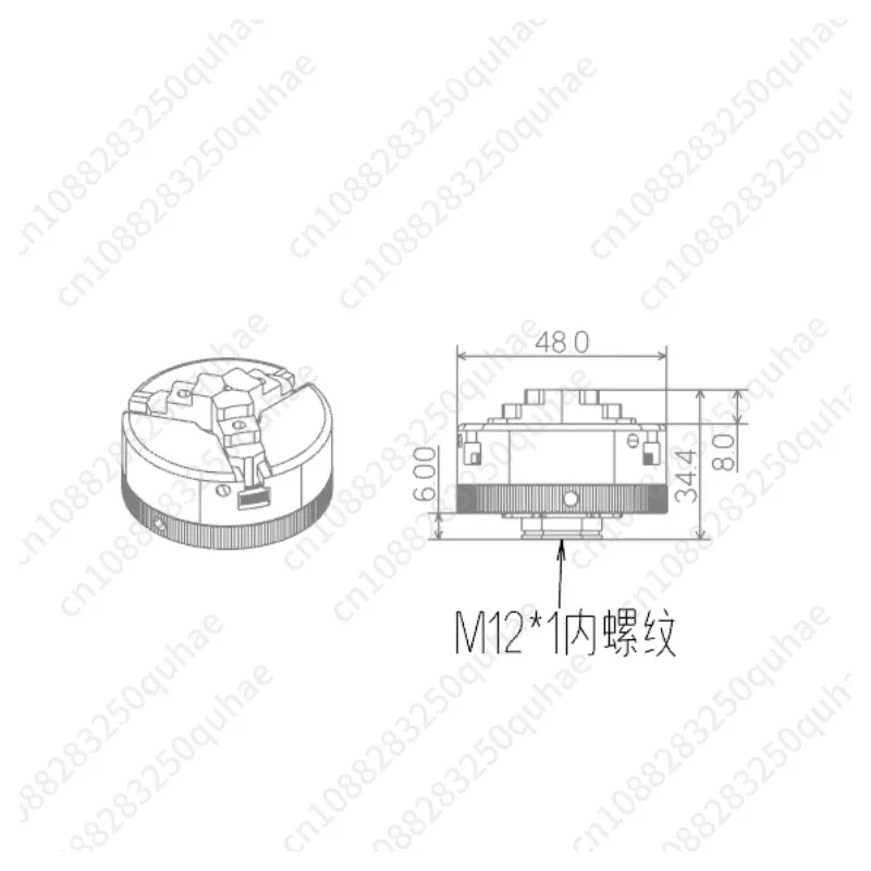Hardened Mini 3-Jaw Self-Centering Lathe Chuck