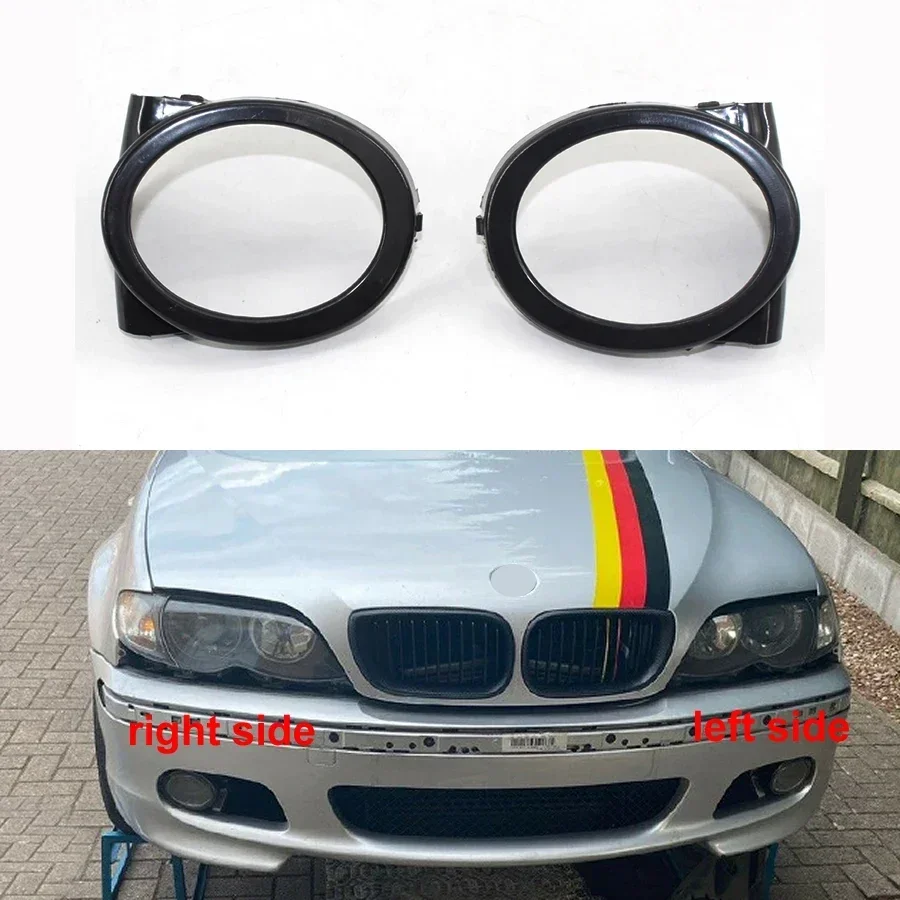 

For BMW 3 Series E46 M3 1998-2006 Front Bumper Fog Light Cover Grille Replacement Lamp Frame with One Hole