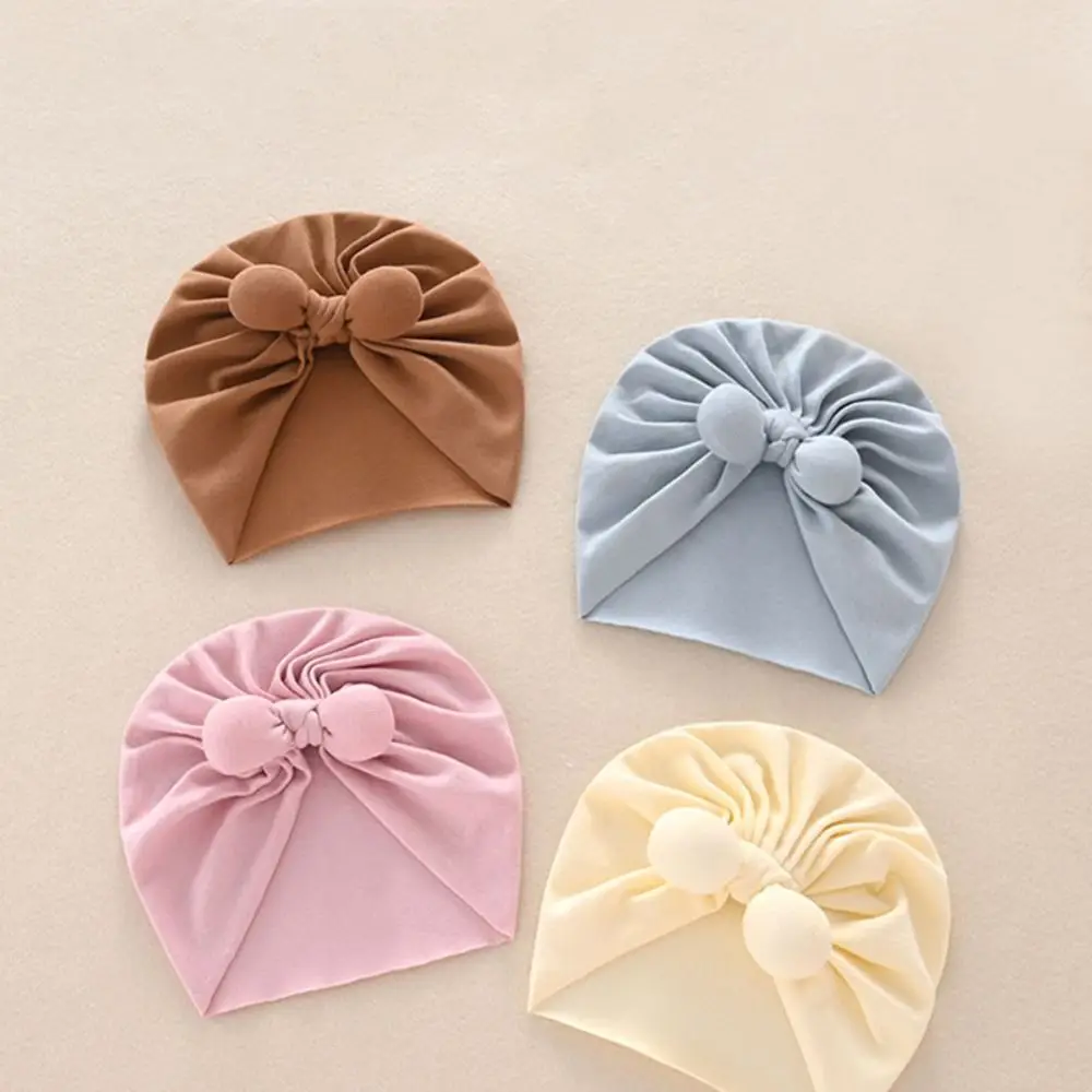 

Headwear Cotton Boneless Muslin Hat Cartoon 0-5 Months Baby Fetal Cap Elastic Soft Newborn Turban Hat Spring