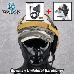 WADSN-Bowman Elite II Headset, Unilateral Communication Headphone, U94 PTT, Kenwood for Baofeng UV-5R Radio Walkie Talkie