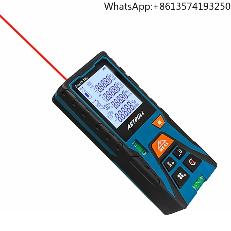 

Red Laser Tape Measure 60m Laser Distance Meter Rangefinder With Horizontal